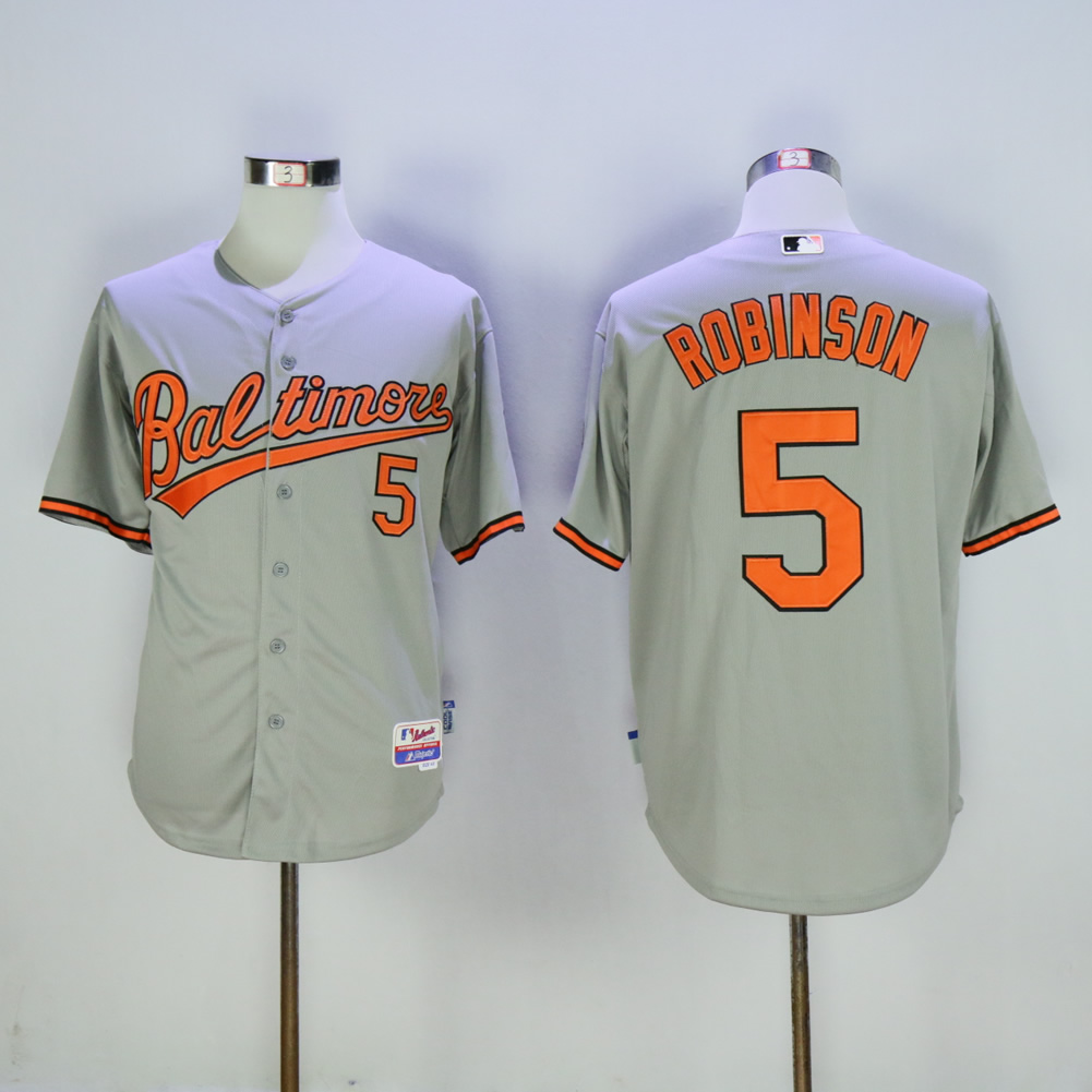 Men Baltimore Orioles #5 Robinson Grey MLB Jerseys